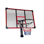 Basketbalový kôš s nastaviteľným stojanom 200-305 cm čierny